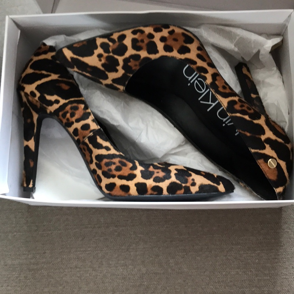 Calvin Klein Leopard Print Pumps